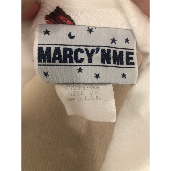 Vintage Marcy’N Me Schnauzer Print Button Front Women's Top Blouse‎ Size 2x USA - Picture 5 of 5